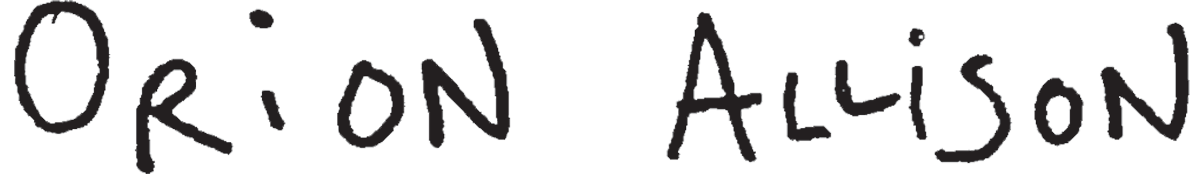 Orion Allison — Selected Works